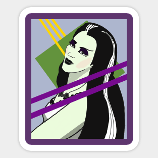 Lily Munster as a Nagle girl Sticker